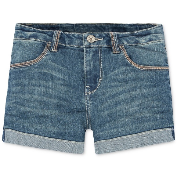 Levi's Thick Stitch Shorty Shorts, Big Girls - Picture 1 of 6